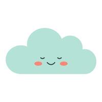 Cute cloud icon. Vector illustration.