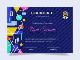 Modern abstract certificate design template. Suitable for employee appreciation to the company vector