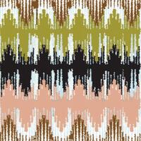 Seamless Ikat ethnic pattern. Abstract textured background vector