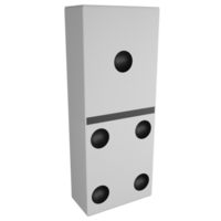 domino clip art vlak ontwerp icoon geïsoleerd Aan transparant achtergrond, 3d geven vermaak en speelgoed- concept png