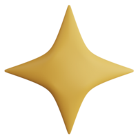 Star Clip Art eben Design Symbol isoliert auf transparent Hintergrund, 3d machen Astronomie und Raum Konzept png