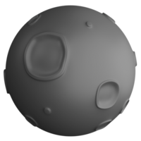måne ClipArt platt design ikon isolerat på transparent bakgrund, 3d framställa astronomi och Plats begrepp png