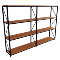 Warehouse empty rack clipart flat design icon isolated on transparent background, 3D render logistic and delivery concept png