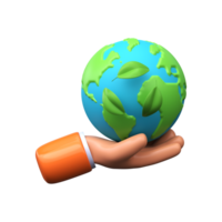 Erde Tag, April 22. 3d Illustration von Planet Erde png