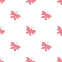 Seamless butterfly pattern. ornament with butterflies. drawn spring illustration vector