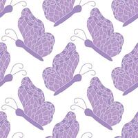 Seamless butterfly pattern. ornament with butterflies. drawn spring illustration vector