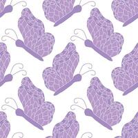 Seamless butterfly pattern. ornament with butterflies. drawn spring illustration vector