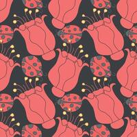 Spring floral pattern. Seamless pattern with flowers vector