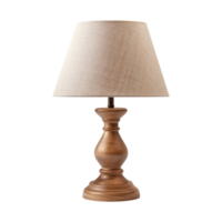 ai gegenereerd houten tafel lamp geïsoleerd Aan transparant achtergrond png