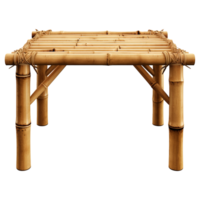 AI generated Bamboo table isolated on transparent background png