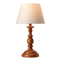 AI generated Wooden table lamp isolated on transparent background png