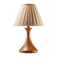 AI generated Wooden table lamp isolated on transparent background png