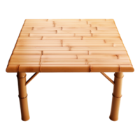 AI generated Bamboo table isolated on transparent background png