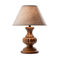 AI generated Wooden table lamp isolated on transparent background png