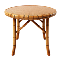 ai generato bambù tavolo isolato su trasparente sfondo png