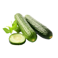 AI generated Cucumber png isolated on transparent background