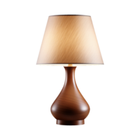 AI generated Wooden table lamp isolated on transparent background png