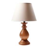 AI generated Wooden table lamp isolated on transparent background png