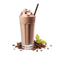 ai generato cioccolato latte shake png isolato su trasparente sfondo