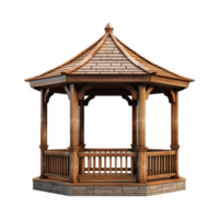 AI generated A gazebo isolated on transparent background png