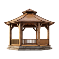 AI generated A gazebo isolated on transparent background png