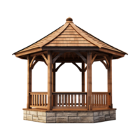 AI generated A gazebo isolated on transparent background png