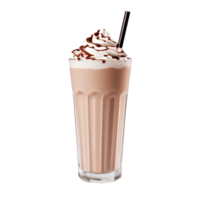 ai generato cioccolato latte shake png isolato su trasparente sfondo