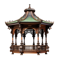 AI generated A gazebo isolated on transparent background png