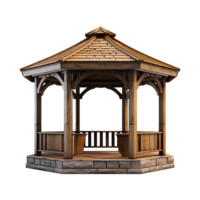 AI generated A gazebo isolated on transparent background png