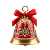 AI generated Christmas bell decoration png isolated on transparent background