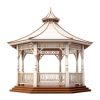 AI generated A gazebo isolated on transparent background png