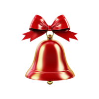 AI generated Christmas bell decoration png isolated on transparent background