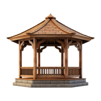 AI generated A gazebo isolated on transparent background png