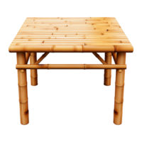 AI generated Bamboo table isolated on transparent background png