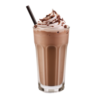 ai generato cioccolato latte shake png isolato su trasparente sfondo