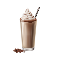 ai generiert Schokolade Milch Shake png isoliert auf transparent Hintergrund