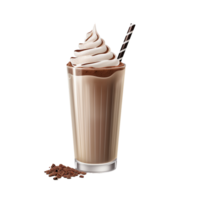 ai generato cioccolato latte shake png isolato su trasparente sfondo