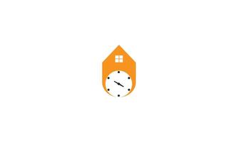 Clock icon in trendy flat style isolated on background. vector