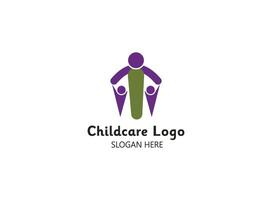 Heartwarming emblem with happy children, reflecting the love and dedication of caregivers. vector