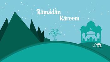 Beautiful holy month Ramadan background vector