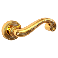 AI generated Door handle gold isolated on transparent background png