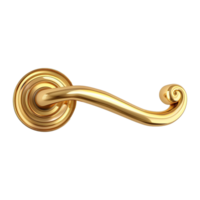 AI generated Door handle gold isolated on transparent background png