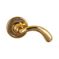 AI generated Door handle gold isolated on transparent background png