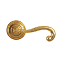 AI generated Door handle gold isolated on transparent background png