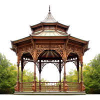 AI generated A gazebo isolated on transparent background png