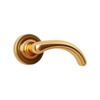 AI generated Door handle gold isolated on transparent background png