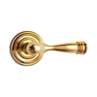 AI generated Door handle gold isolated on transparent background png