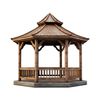 AI generated A gazebo isolated on transparent background png