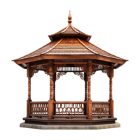 AI generated A gazebo isolated on transparent background png