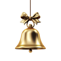 AI generated Christmas bell decoration png isolated on transparent background